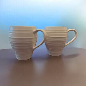 Mikasa Swirl Stoneware Mug - Pair